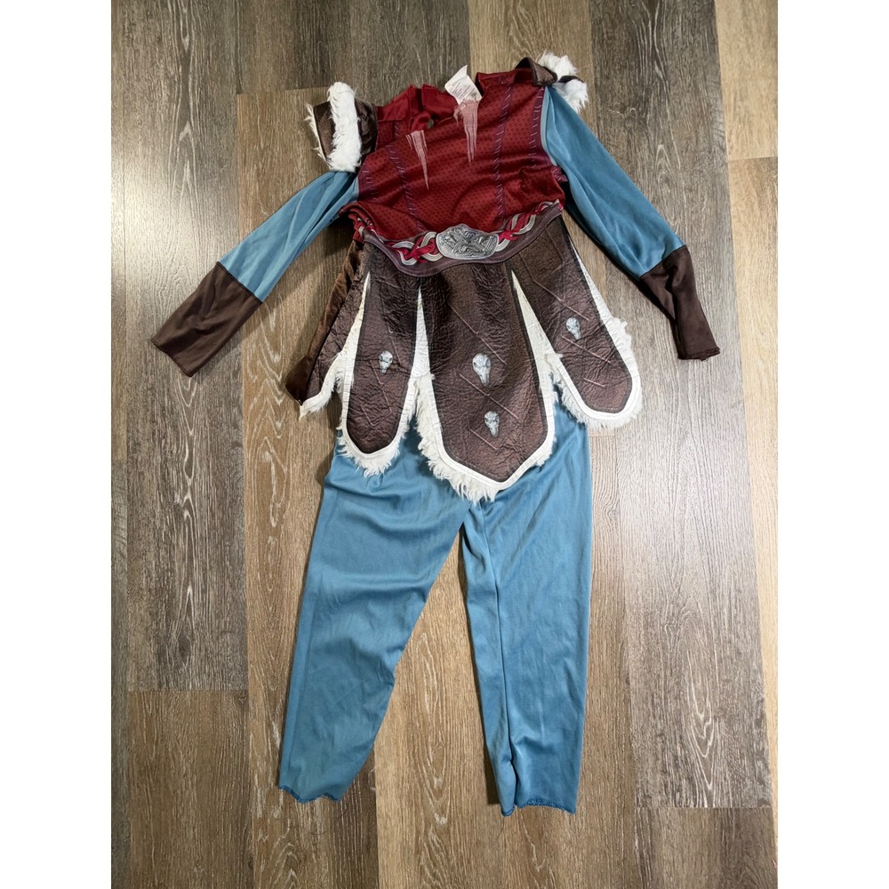 DreamWorks Astrid Costume Kids Size M 7/8 Blue Red Viking Dragon Rider Jumpsuit